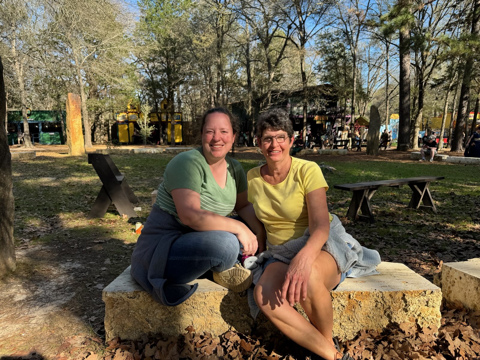 Valerie and Tracy of Little Fur Friends together outdoors